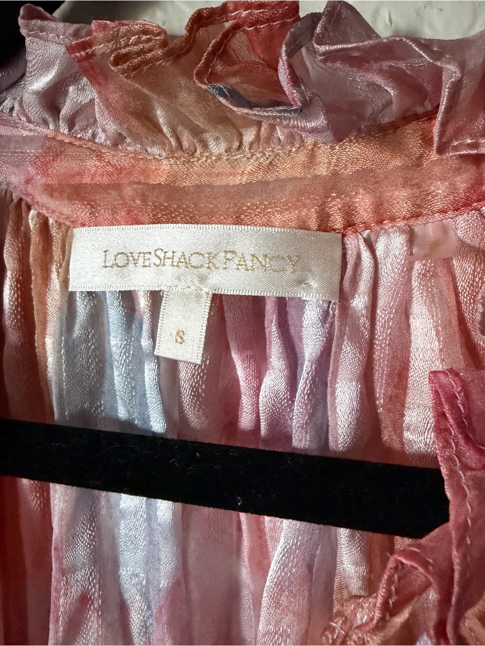 SET of loveshackfancy silk Willow top and Alex midi skirt size small - Picture 6 of 16